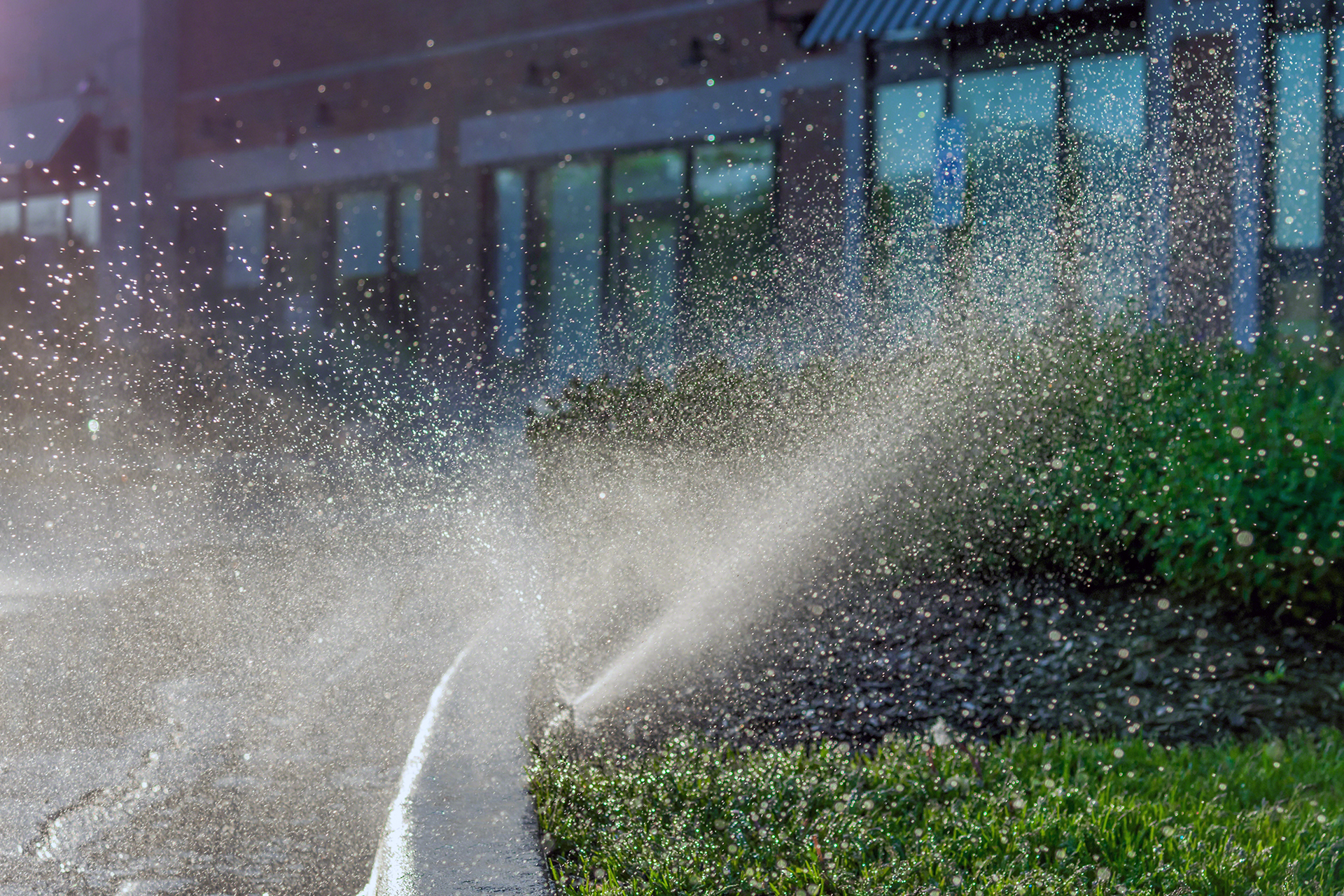 Sprinkler system being winterized